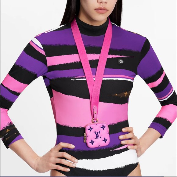 RARE Louis Vuitton Pink Lanyard key holder pochette - Picture 2 of 9